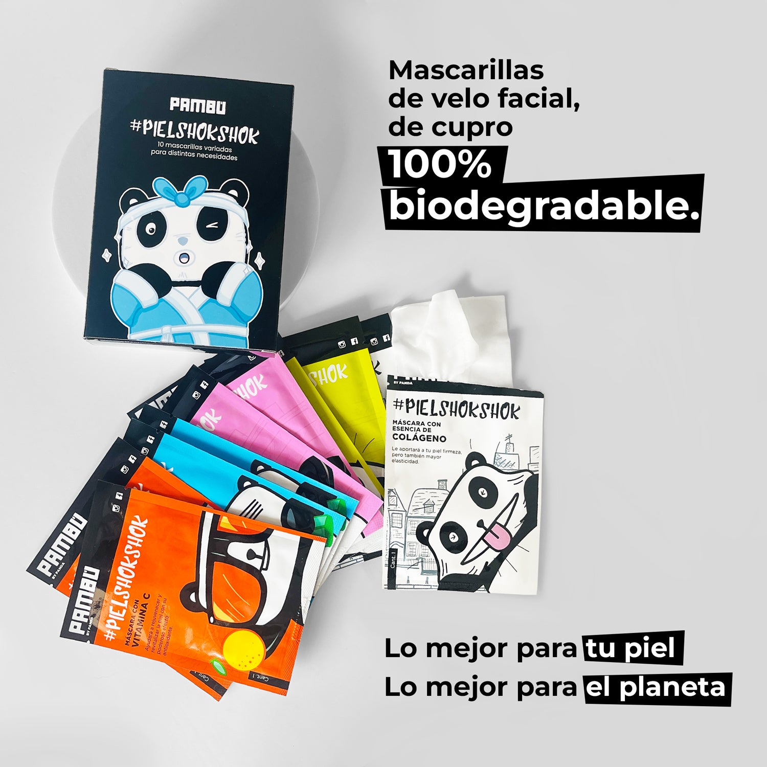 "Kit de Mascarillas Variadas (10 Unidades) - Sheet Masks PAMBÚ | Hidratación y Cuidado Completo