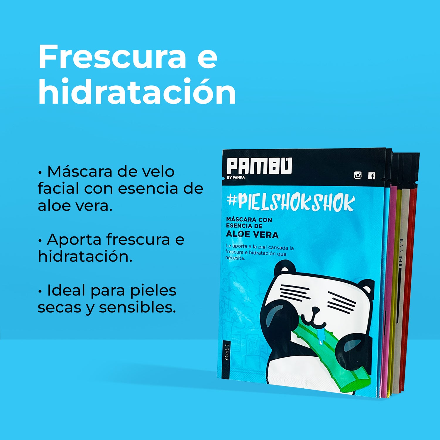 "Kit de Mascarillas Variadas (10 Unidades) - Sheet Masks PAMBÚ | Hidratación y Cuidado Completo