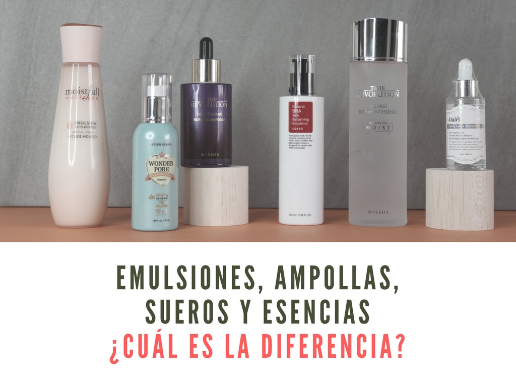 Emulsiones, Sueros y Esencias ¿Conoces sus diferencias?