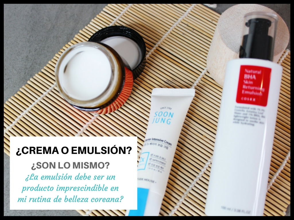 ¿Crema hidratante y emulsión son lo mismo?