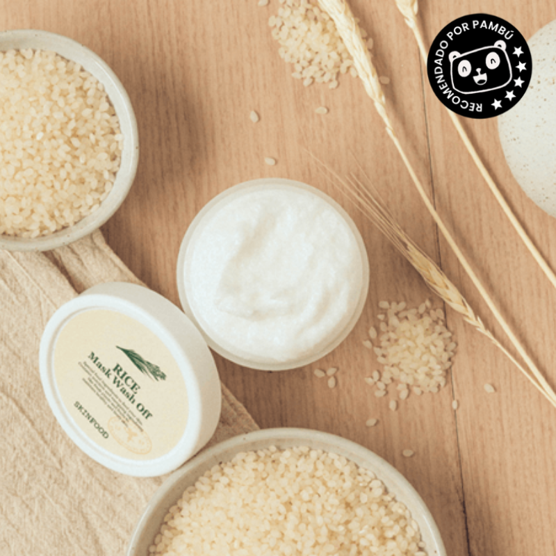 MASCARILLA EXFOLIANTE Y NUTRITIVA DE ARROZ_ RICE WASH OFF_ SKINFOOD