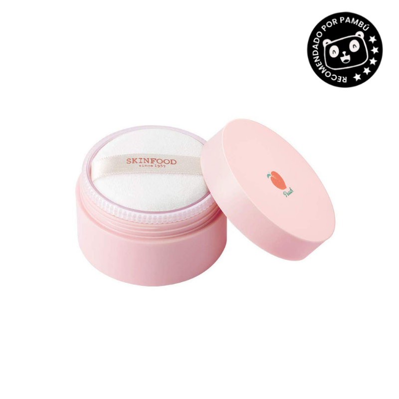 POLVO TRASLÚCIDO DE MELOCOTÓN PARA AJUSTAR EL SEBO FACIAL DE SKINFOOD 5gr_PEACH COTTON MULTI  FINISH POWDER