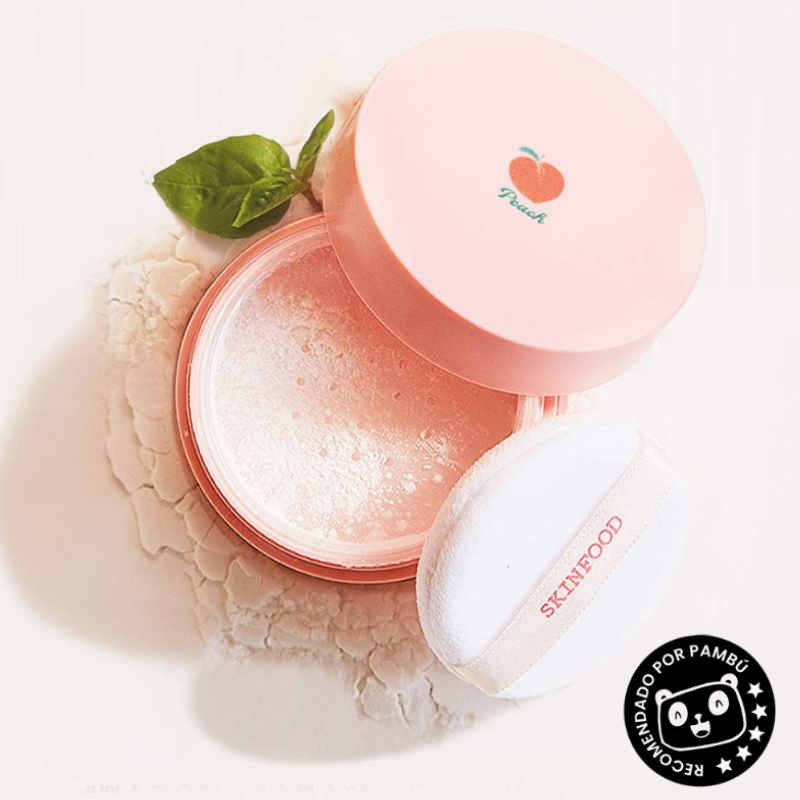 POLVO TRASLÚCIDO DE MELOCOTÓN PARA AJUSTAR EL SEBO FACIAL DE SKINFOOD 5gr_PEACH COTTON MULTI  FINISH POWDER