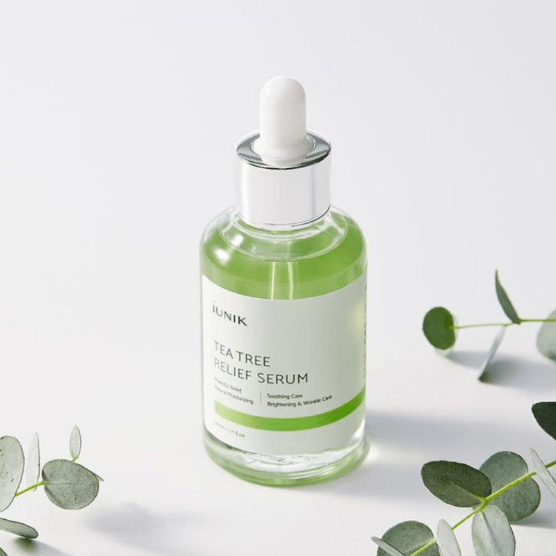 SUERO CALMANTE CON 67% DE CENTELLA ASIÁTICA y ÁRBOL DE TÉ_ TEA TREE RELIEF SERUM DE IUNIK