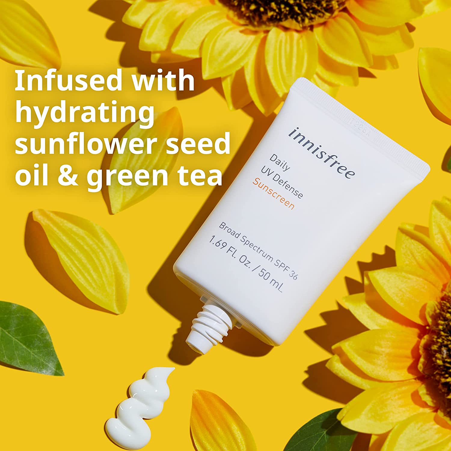 INNISFREE. PROTECTOR SOLAR DIARIO DE DEFENSA UVA. SPF 36 _ DAILY UV DEFENSE SUNSCREEN. INNISFREE